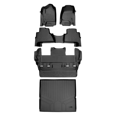 Floor Mats 3 Rows and Cargo Liner Set <br> 15-20 Cadillac Escalade