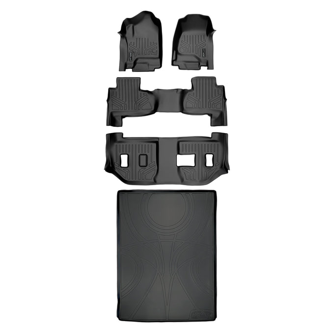Floor Mats 3 Rows and Cargo Liner Set <br> 15-20 Chevrolet Suburban15-20 GMC Yukon XL