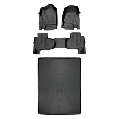 Floor Mats 2 Rows and Cargo Liner Set <br> 15-20 Chevrolet Suburban15-20 GMC Yukon XL