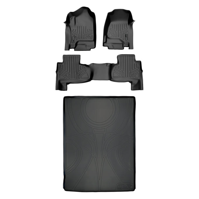Floor Mats 2 Rows and Cargo Liner Set <br> 15-20 Chevrolet Suburban15-20 GMC Yukon XL