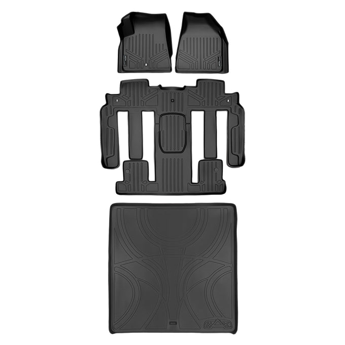 Floor Mats 3 Rows and Cargo Liner Set <br> 07-16 GMC Acadia