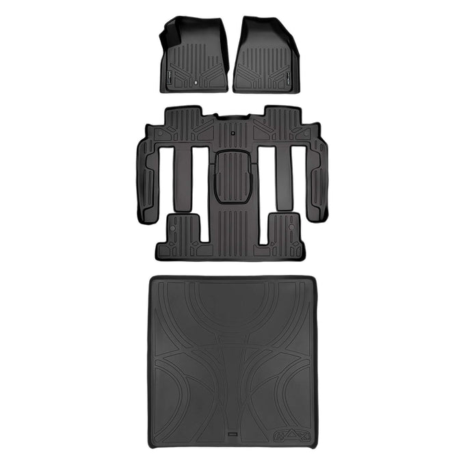 Floor Mats 3 Rows and Cargo Liner Set <br> 09-16 GMC Acadia / GMC Acadia Limited