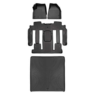 Floor Mats 3 Rows and Cargo Liner Set <br> 07-08 GMC Acadia (Bucket Seats on the Second Row)
