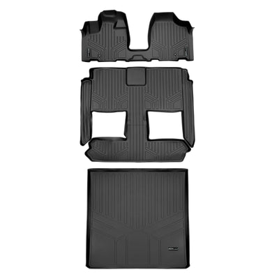 Floor Mats 3 Rows and Cargo Liner Set <br> 08-20 Dodge Caravan08-16 Chrysler Town & Country