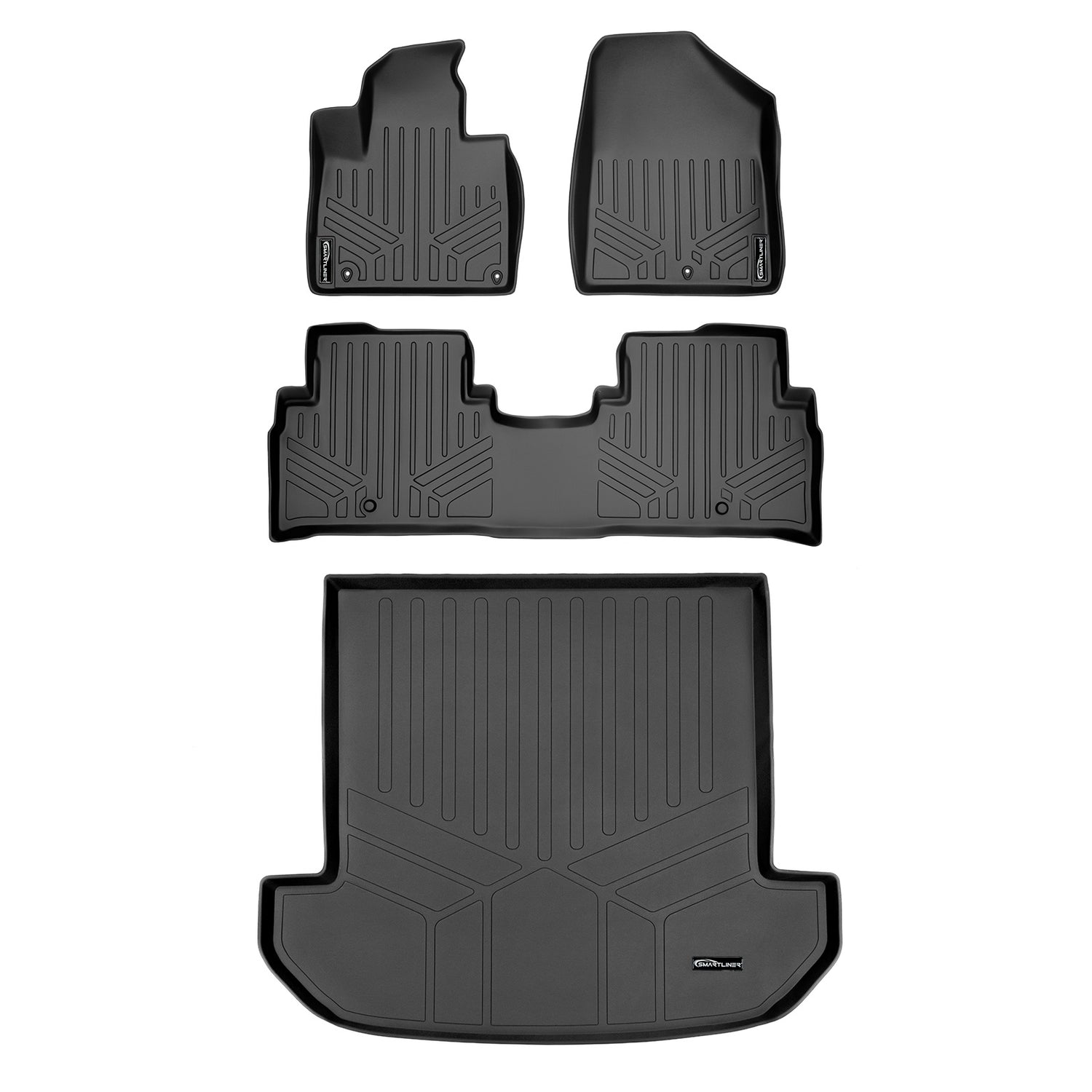 Floor Mats 2 Rows and Cargo Liner Set <br> 16-20 Kia Sorento 7 Passenger