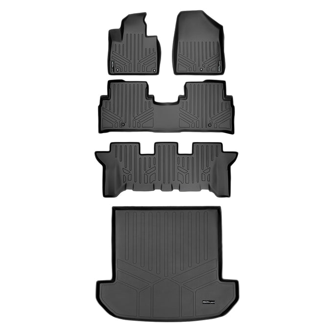 Floor Mats 3 Rows and Cargo Liner Set <br> 16-20 Kia Sorento 7 Passenger