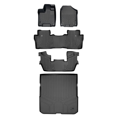 Floor Mats 3 Rows and Cargo Liner Set <br> 16-22 Honda Pilot 7 Passenger Model