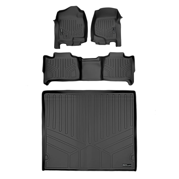 Floor Mats 2 Rows and Cargo Liner Set <br> 07-08 Chevrolet Tahoe07-08 GMC Yukon