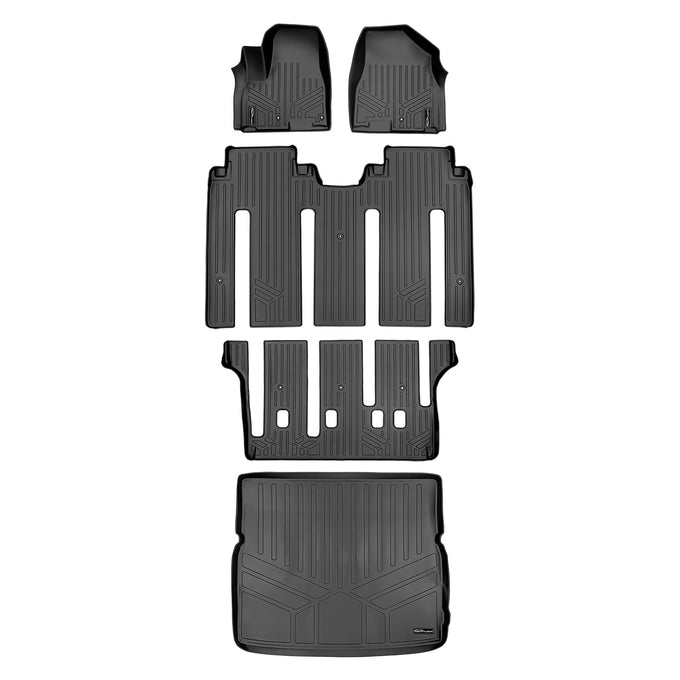Floor Mats 3 Rows and Cargo Liner Set <br> 15-21 Kia Sedona