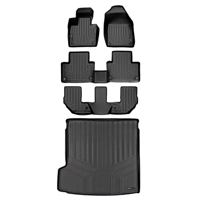 Floor Mats 3 Rows and Cargo Liner Set <br> 16-23 Volvo XC90 ( Fits Plug-in Hybrid Models)
