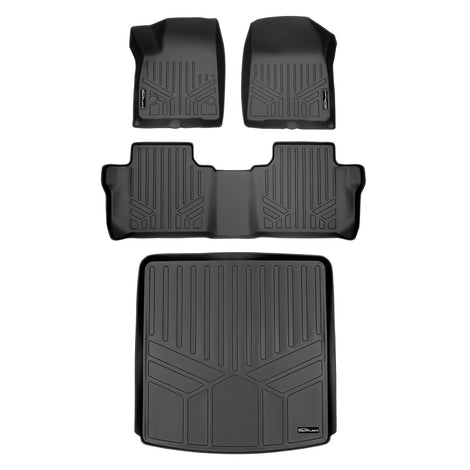 Floor Mats 2 Rows and Cargo Liner Set <br> 17-21 GMC Acadia with Bench Seats