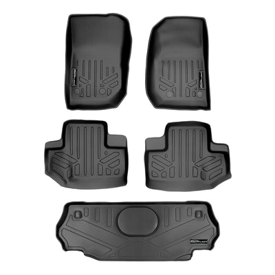 Floor Mats 2 Rows and Cargo Liner Set <br> 15-18 Jeep Wrangler (Fits 2 Door Models)