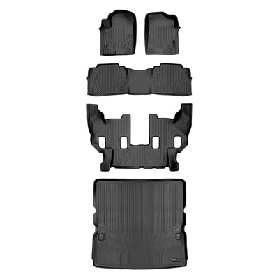 Floor Mats 3 Rows and Cargo Liner Set <br> 11¨C18 QX56/QX80 17¨C18 Armada w/ Front Bucket Seats