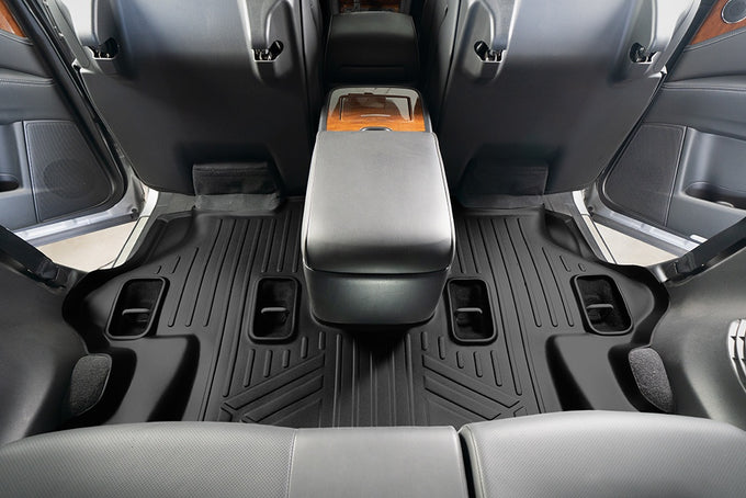 Floor Mats 3 Rows and Cargo Liner Set <br> 11¨C18 QX56/QX80 17¨C18 Armada w/ Front Bucket Seats