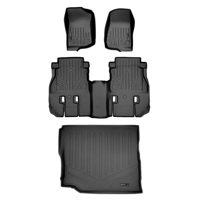 Floor Mats 2 Rows and Cargo Liner Set <br> 18-21 Jeep Wrangler Unlimited JL