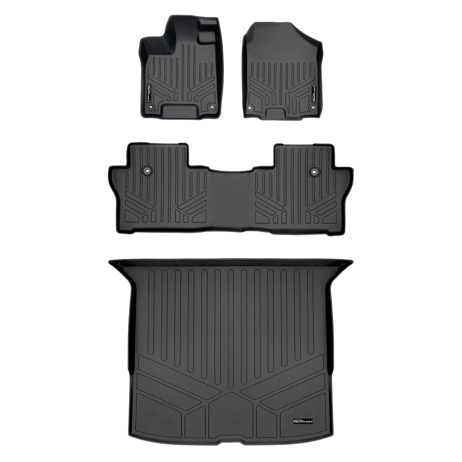 Floor Mats 2 Rows and Cargo Liner Set <br> 19-25 Honda Passport