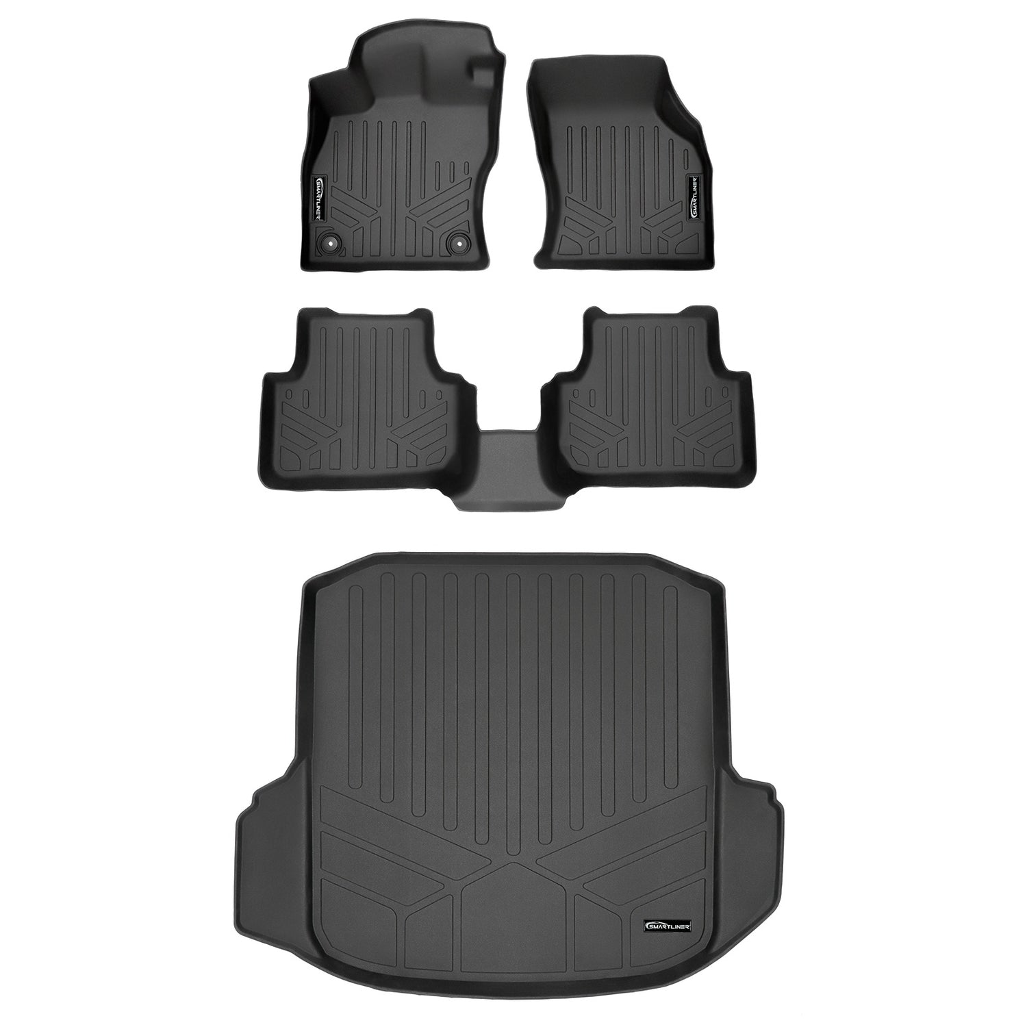 Floor Mats 2 Rows and Cargo Liner Trunk Set <br> 19-24 Volkswagen Jetta