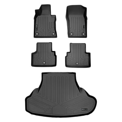 Floor Mats 2 Rows and Cargo Liner Trunk Set <br> 18-22 Infiniti Q50 Fits Models WITHOUT Spare Tire