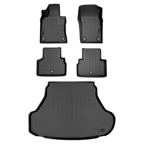 Floor Mats 2 Rows and Cargo Liner Trunk Set <br> 18-22 Infiniti Q50 3.0t With Spare Tire