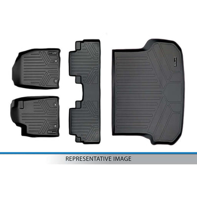Floor Mats 2 Rows and Cargo Liner Set <br> 16-21 Tesla Model X 5 Passenger