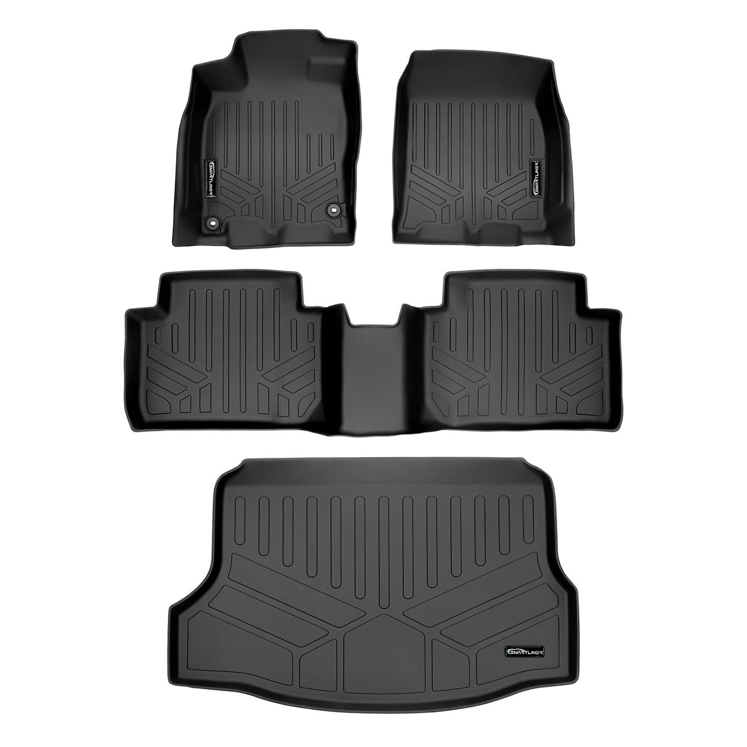 Floor Mats 2 Rows & Cargo Liner Trunk Set <br> 17-21 Honda Civic Type R- Fits
