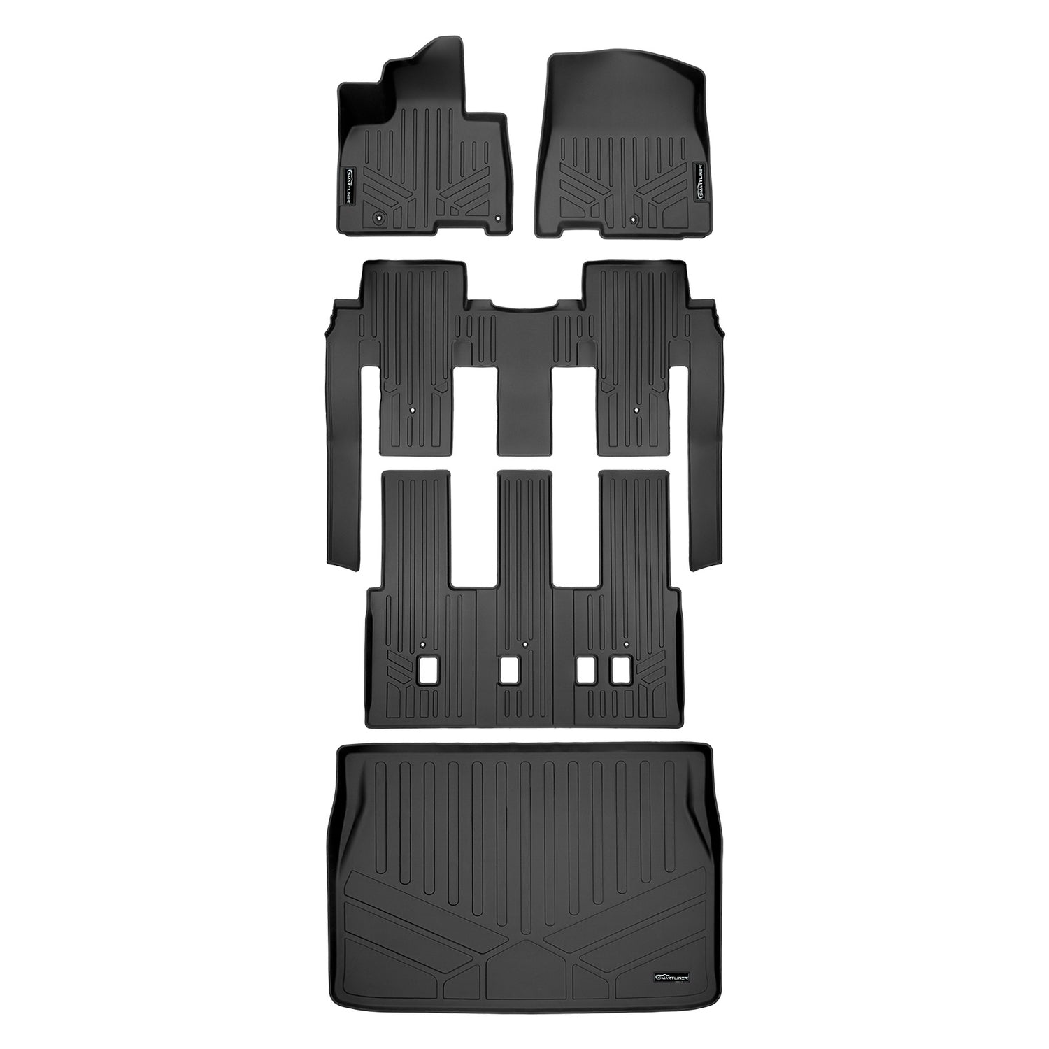 3 Row & Cargo Liner Behind the 2nd Row Floor Liner <br> 22-23 Kia Carnival
