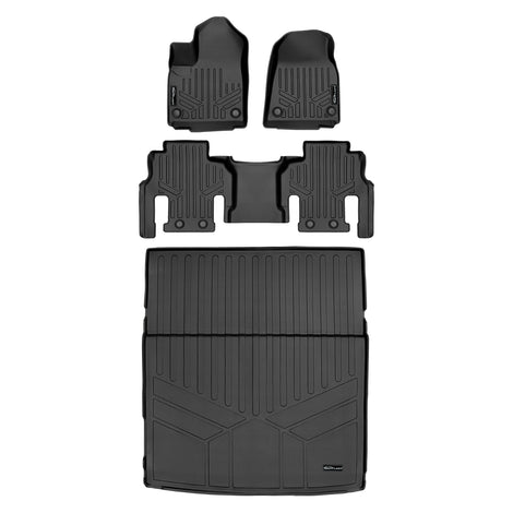 2 Row & Cargo Liner Behind the 2nd Row Floor Liner <br> 22-23 Jeep Grand Wagoneer