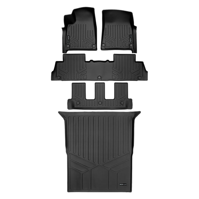 3 Row & Cargo Liner Behind the 2nd Row Floor Liner <br> 22-24 Rivian R1S