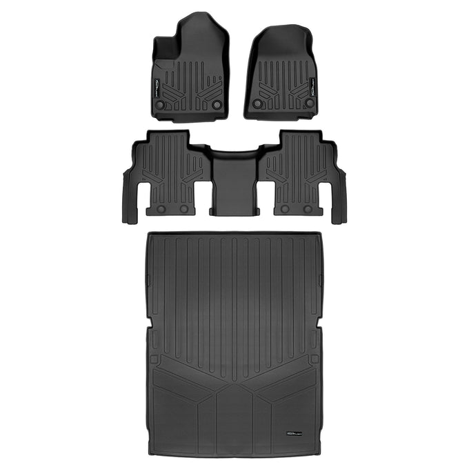 2 Row & Cargo Liner Behind the 2nd Row Floor Liner <br> 23-24 Jeep Grand Wagoneer L