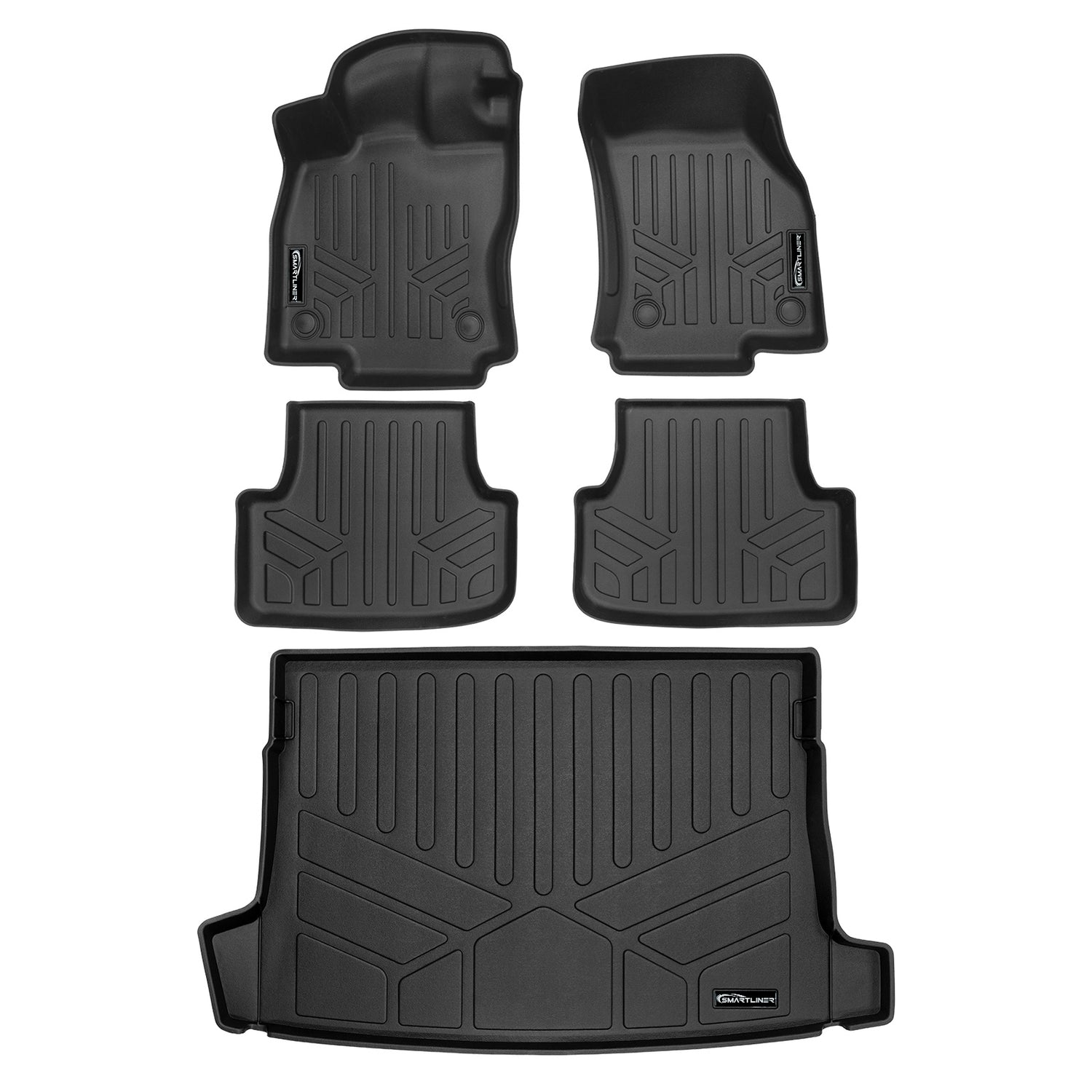 2 Row Floor Mats and Cargo Liner Set <br> 22-24 Volkswagen Golf R/GTI