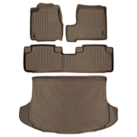 Floor Mats 2 Rows and Cargo Liner Set Tan <br> 07-11 Honda CR-V