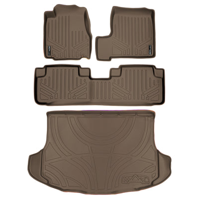 Floor Mats 2 Rows and Cargo Liner Set Tan <br> 07-11 Honda CR-V
