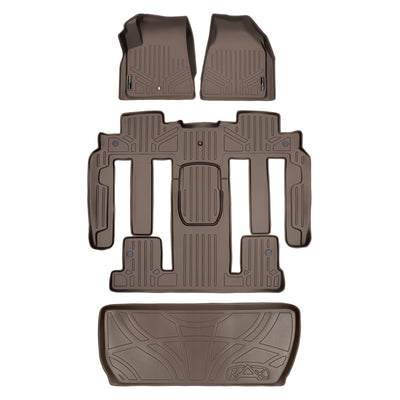 Floor Mats 3 Rows and Cargo Liner Tan <br> 08 Buick Enclave (Bucket Seat on the Second Row)