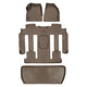 Floor Mats 3 Rows and Cargo Liner Tan <br> 09-17 Buick Enclave09-17 Chevrolet Traverse