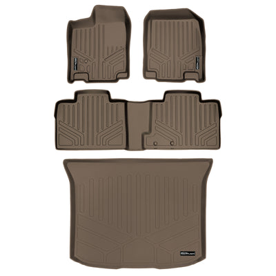 Floor Mats 2 Rows and Cargo Liner Set Tan <br> 07-10 Ford Edge07-10 Lincoln MKX