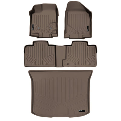 Floor Mats 2 Rows and Cargo Liner Set Tan <br> 11-14 Ford Edge11-15 Lincoln MKX