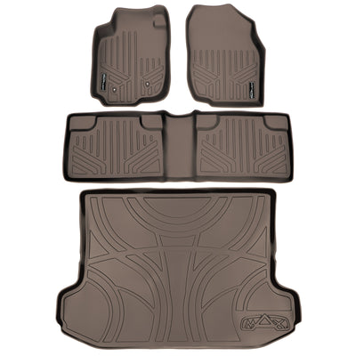 Floor Mats 2 Rows and Cargo Liner Set Tan <br> 06-12 Toyota RAV4 (Without Third Row Seat)