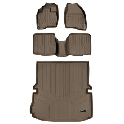 Floor Mats 2 Rows and Cargo Liner Set Tan <br> 11-14 Ford Explorer