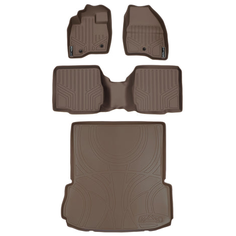 Floor Mats (2 Rows) and Cargo Liner Set Tan <br> 17-19 Ford Explorer