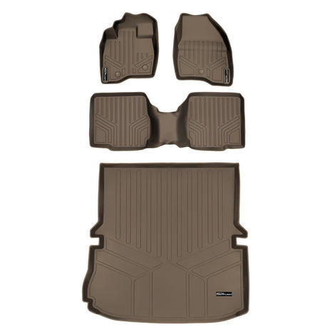 Floor Mats 2 Rows and Cargo Liner Set Tan <br> 11-14 Ford Explorer