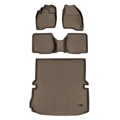 Floor Mats 2 Rows and Cargo Liner Set Tan <br> 11-14 Ford Explorer