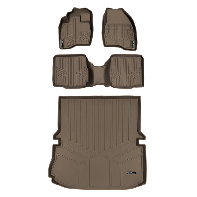 Floor Mats 2 Rows and Cargo Liner Set Tan <br> 11-14 Ford Explorer