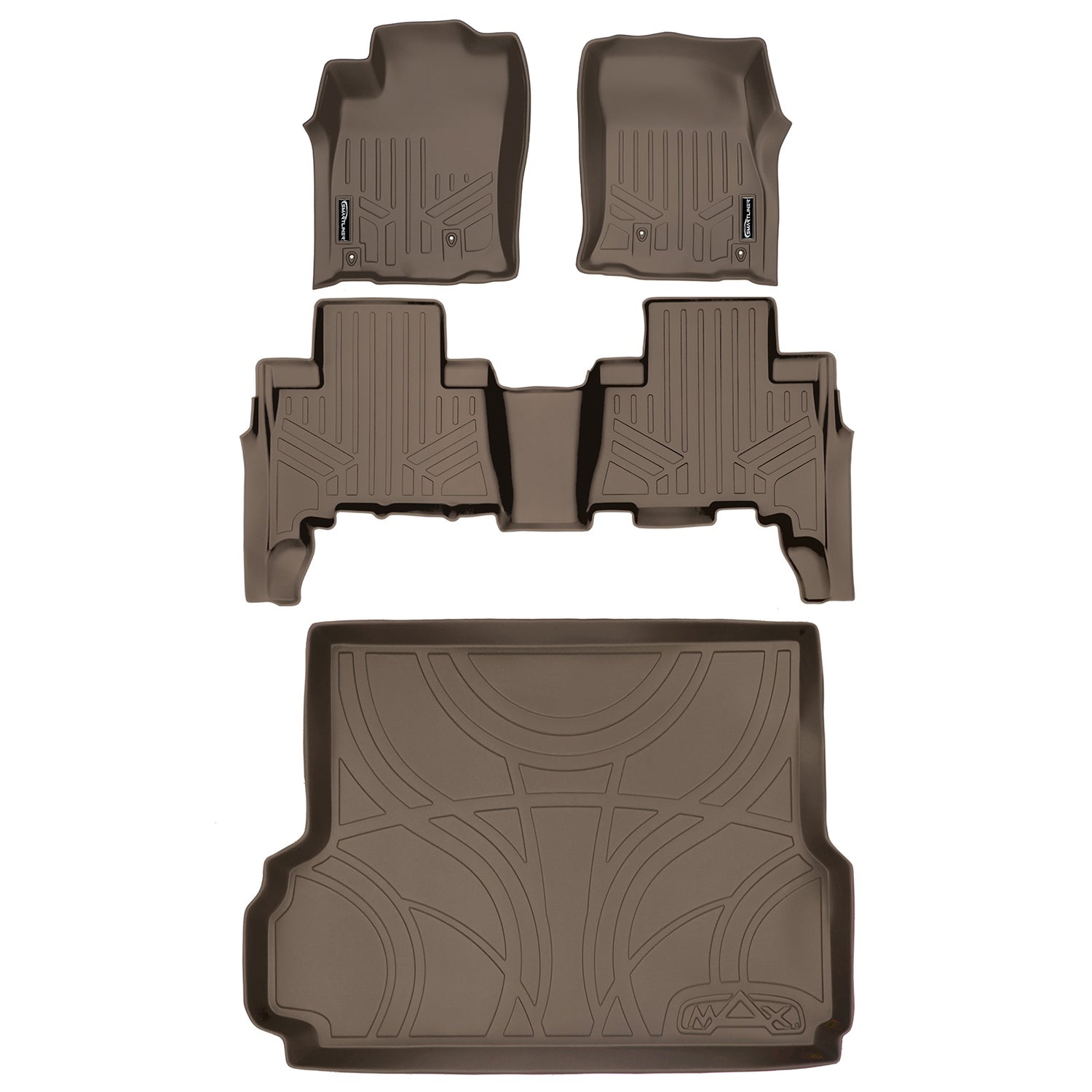 Floor Mats 2 Rows and Cargo Liner Set Tan <br> 10-13 Lexus GX460
