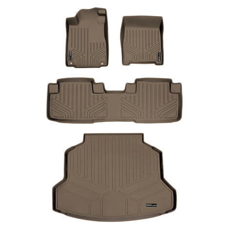 Floor Mats 2 Rows and Cargo Liner Set Tan <br> 12-16 Honda CR-V