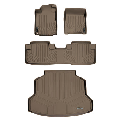 Floor Mats 2 Rows and Cargo Liner Set Tan <br> 12-16 Honda CR-V