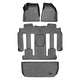 Floor Mats 3 Rows and Cargo Liner Grey <br> 09-17 Buick Enclave09-17 Chevrolet Traverse