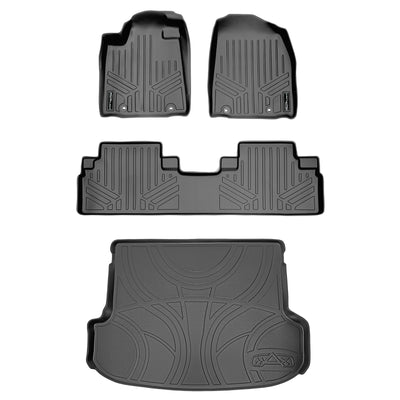 Floor Mats 2 Rows and Cargo Liner Set Grey <br> 13-15 Lexus RX<br/>