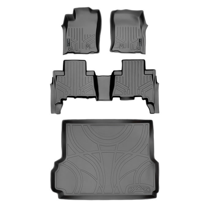 Floor Mats 2 Rows and Cargo Liner Set Grey <br> 10-13 Lexus GX460