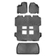 Floor Mats 3 Rows and Cargo Liner Set Grey <br> 11-17 Honda Odyssey<br/>