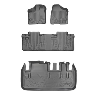Floor Mats 2 Rows and Cargo Liner Grey <br> 11-12 Toyota Sienna (8 Passenger)